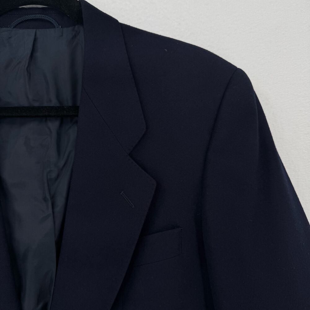 Scabel Navy Blue Suit Jacket Sz 42 Savile Row Old Money Mens Blazer Versatile - Picture 6 of 14